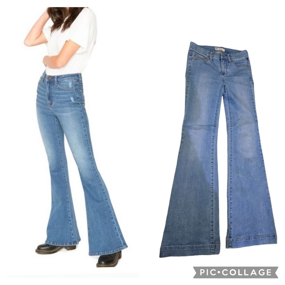 Free People Flare Jeans Medium Wash